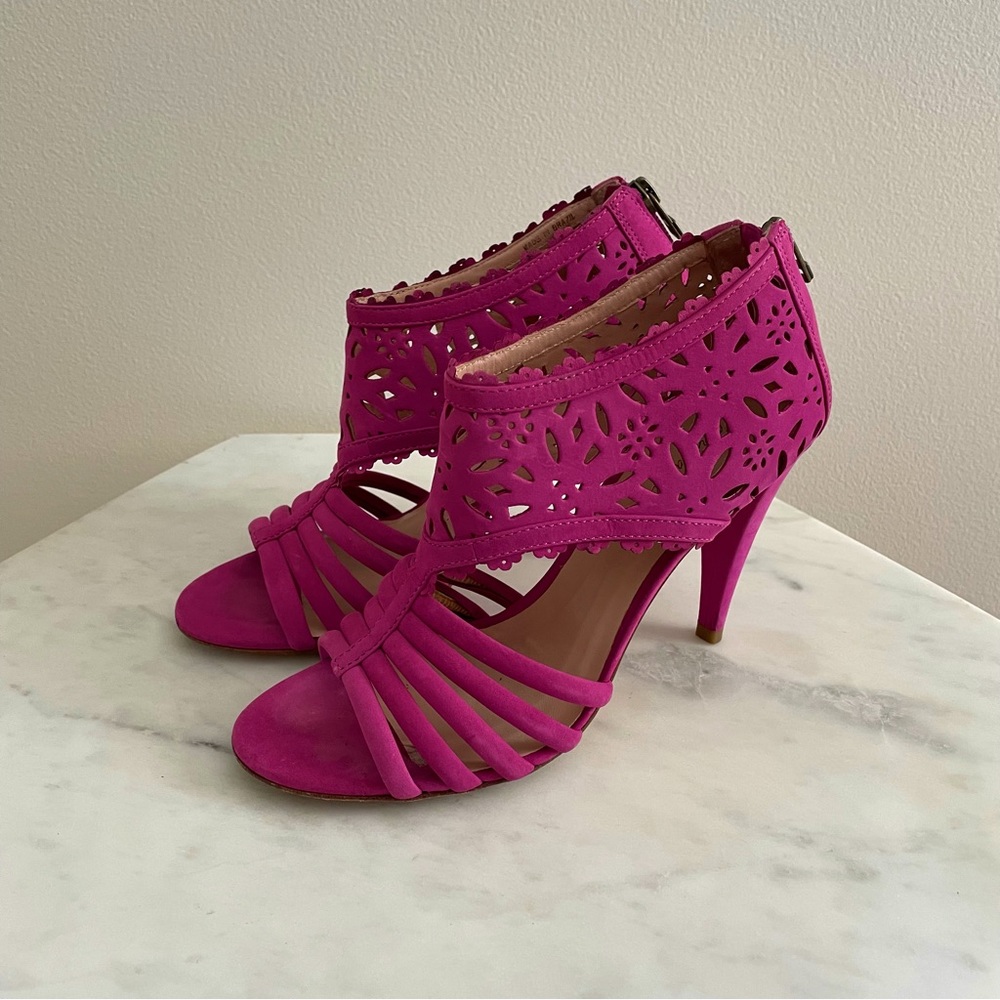 Suede Laser Cut Heels